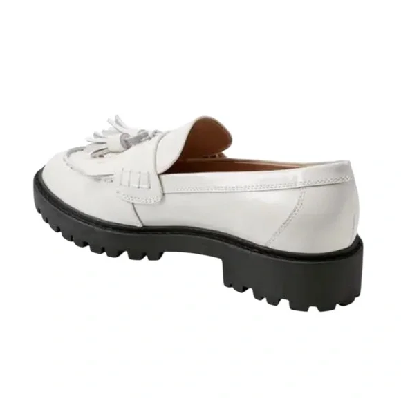 Marc Fisher Ozzie Kiltie Lug-Sole Casual Loafers in Ivory – Sz 8M